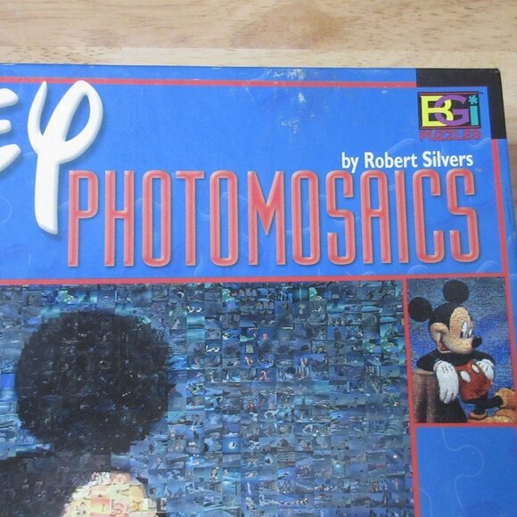 Disney Mickey Mouse Robert Silvers Photomosaic 1000 piece Puzzle 27" x 20" - Picture 5 of 8